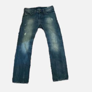 Diesel Jeans Safado Slim Straight Leg Button Fly Distressed Denim Size 30 x 30